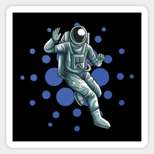 Cardano Logo Astronaut Blockchain ADA Crypto Token Coin To The Moon Sticker